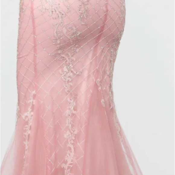 Fashion Nova Elegant Lace & Sequence Rose Dress - Picture 11 of 12